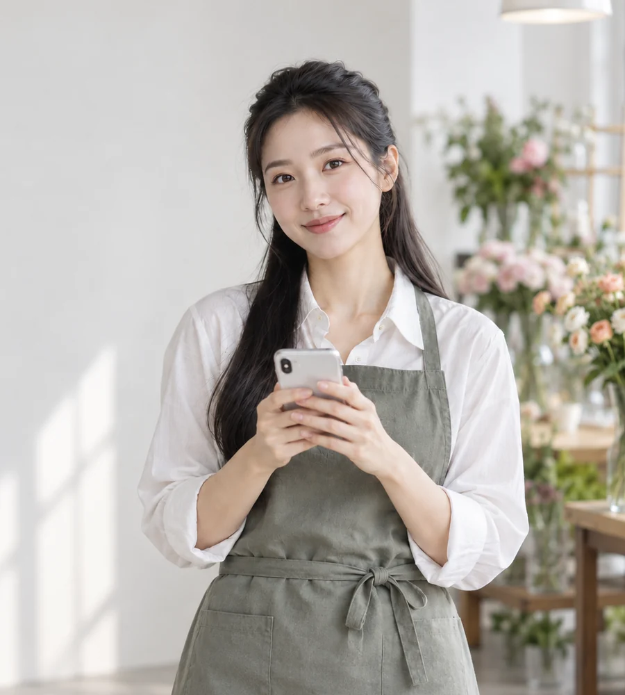 양산 개인돈 대출 상담을 휴대전화로 안내받는 고객